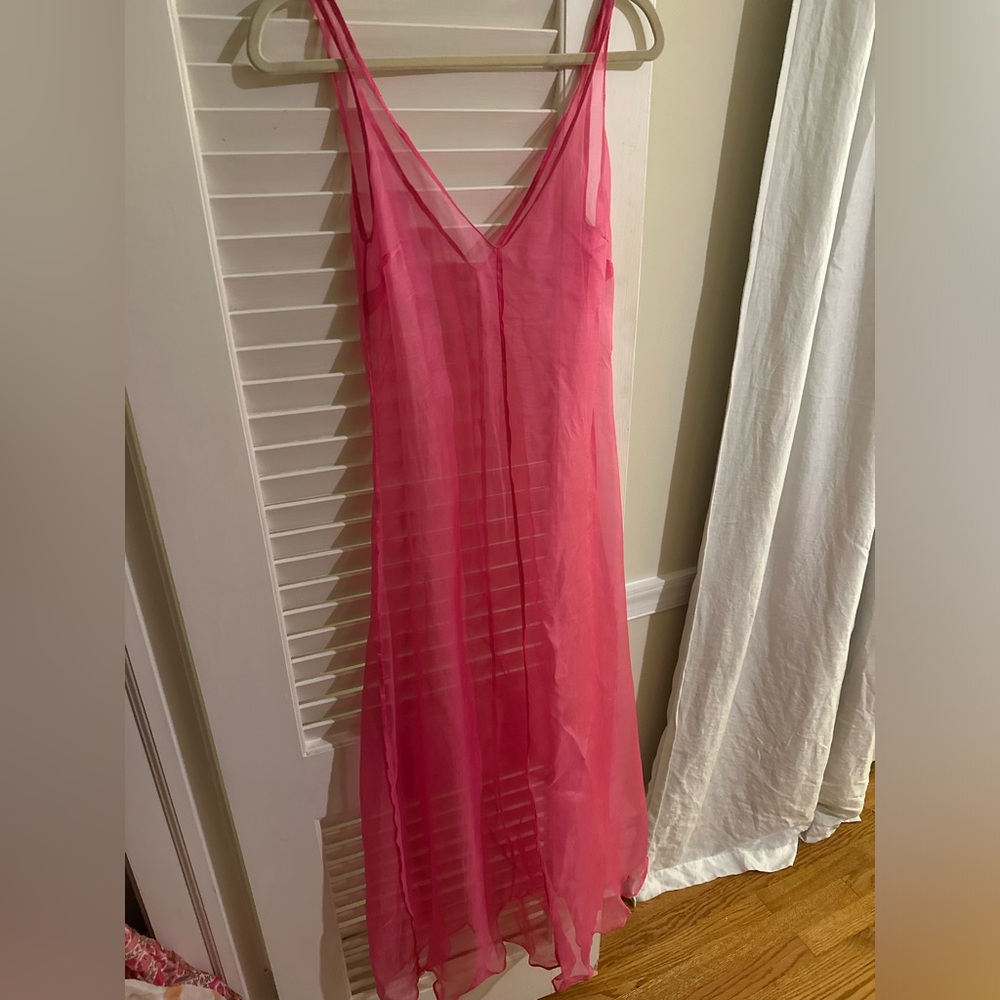 Pink organza dress